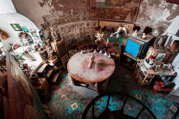 Il laboratorio dell’artista Paolo Sandulli