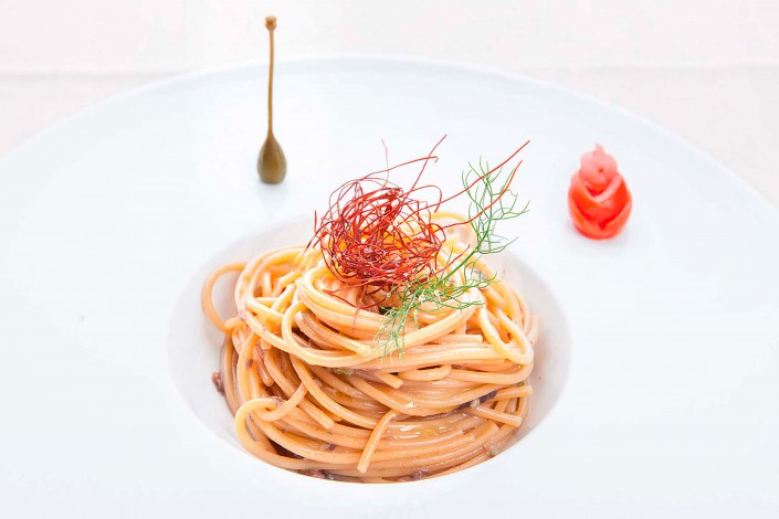 Spaghetti piccanti alla cetarese